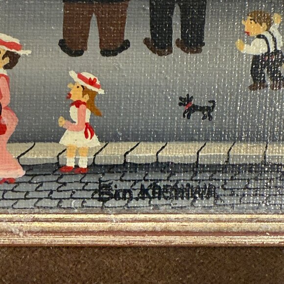 Bin Kashiwa Original Oil Painting Paris Montmartre Neighborhood Signed Framed - Picture 9 of 15